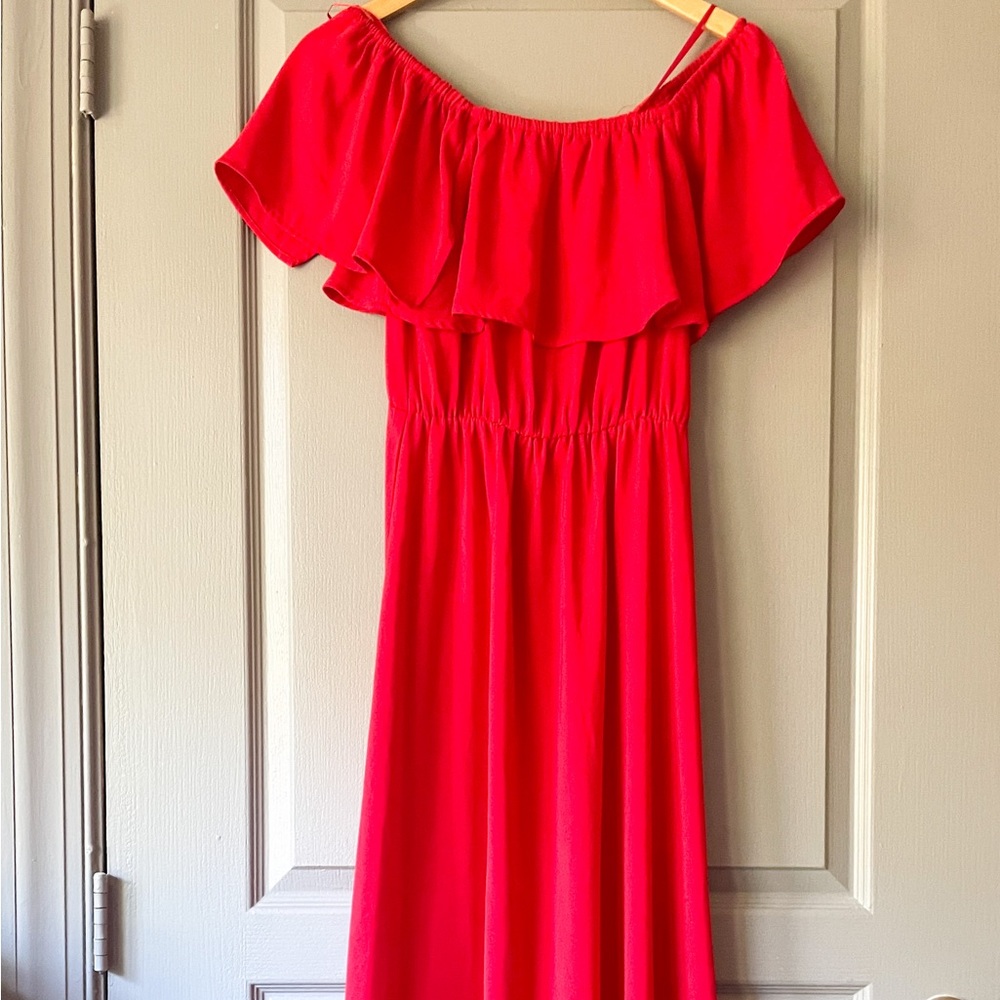 Sugar +Lips Red Maxi Dress worn once